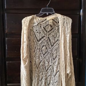 Long droopy loose cardigan